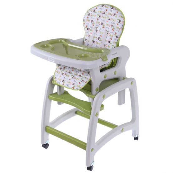 Dětská jídelní židlička 2v1 - zelená