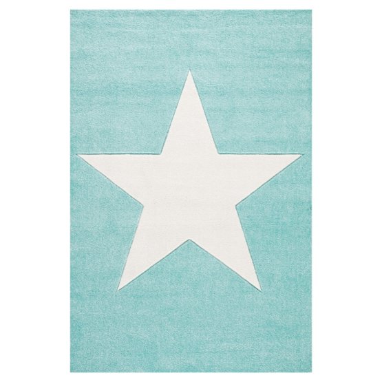 Dětský koberec STARS mátovo-bílý