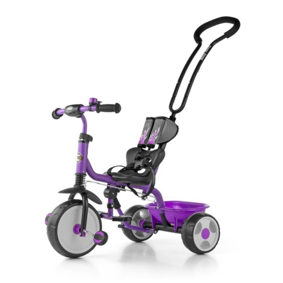 Dětská tříkolka se zvonkem Milly Mally Boby 2015 purple Fialová