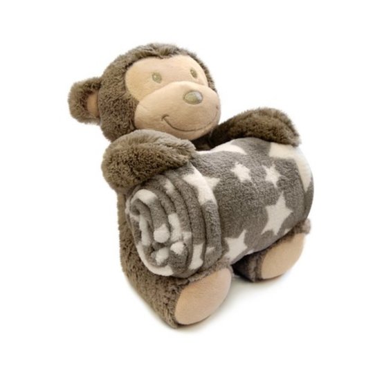 Dětská deka s plyšovou opičkou