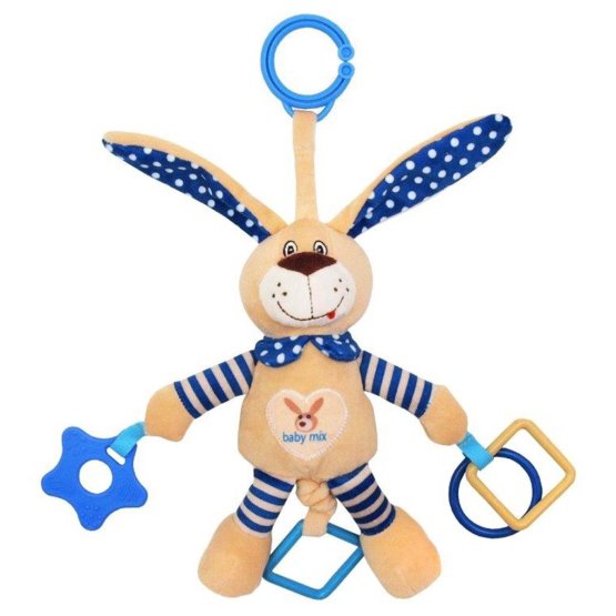 Dětská hračka s vibrací Baby Mix králík modrý