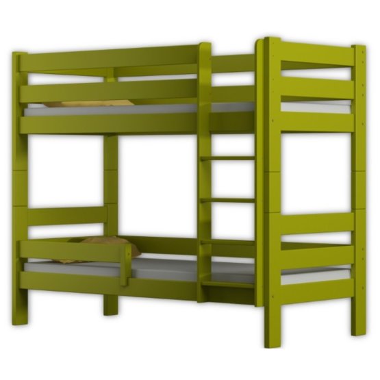 Dětská patrová postel Tega - zelená