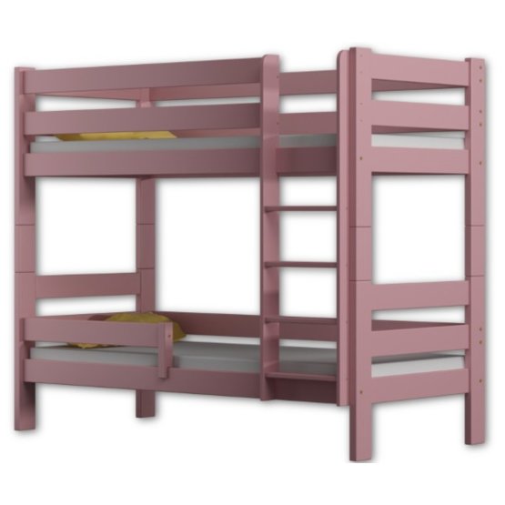 Dětská patrová postel Tega - růžová