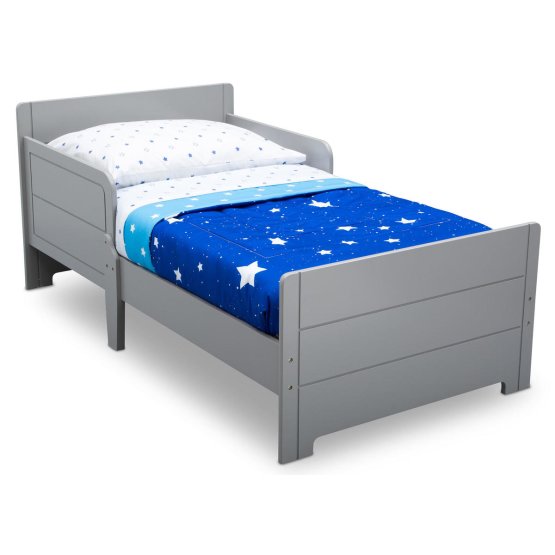 Dětská dřevěná postel - šedá