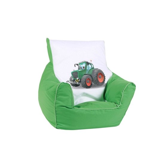 Dětský sedací vak Traktor - zelený