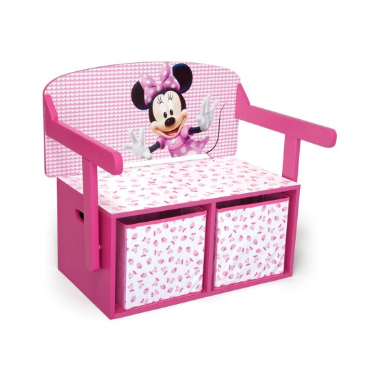 BAZAR Dětská lavice s úložným prostorem Myška Minnie