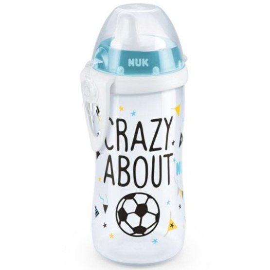 Dětská láhev NUK Sports Cup Football 450 ml tyrkysová