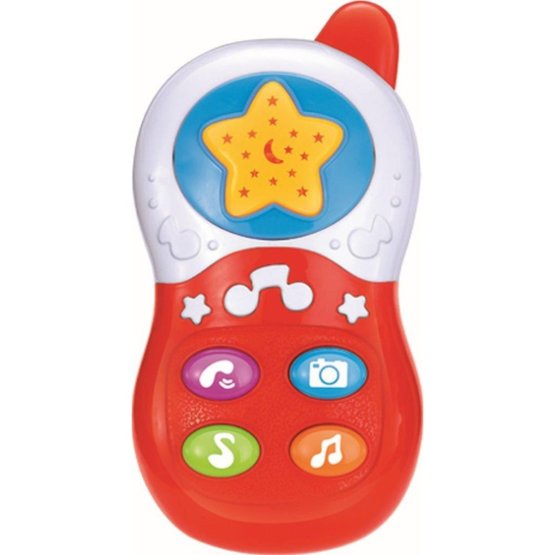 Dětská hračka se zvukem Baby Mix Telefónek red Červená