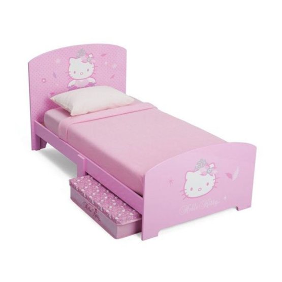 Dětská dřevěná postel Hello Kitty