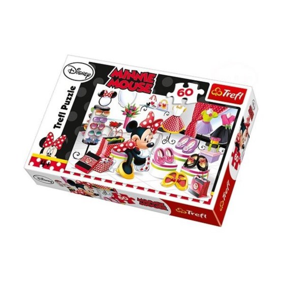 Trefl puzzle 60 dílků Minnie a nákupní horečka