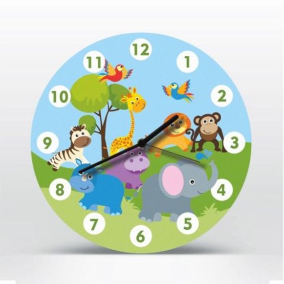 Dětské nástěnné hodiny Safari