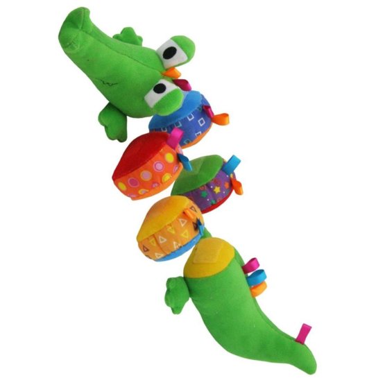 Plyšová edukační hračka Baby Mix krokodýl Zelená