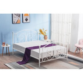 Kovová postel PANAMA 120x200 cm  - bílá