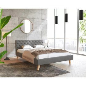 Čalouněná postel Kalifornia 140 x 200 cm - tmavě šedá, FDM