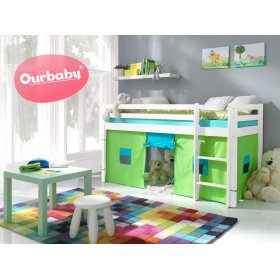 Dětská vyvýšená postel Ourbaby Modo - bílá, Ourbaby®