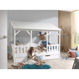 Dětská postel ve tvaru domečku Charlotte - bílá