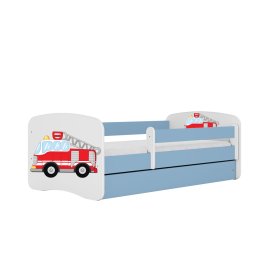 Dětská postel se zábranou Ourbaby - Hasičské auto - modrá, Ourbaby®