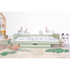 Rostoucí postel Nell 2v1 - pastelově zelená, Ourbaby®