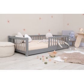 Dětská nízká postel Montessori Ourbaby - šedá