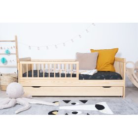 Dětská postel se zábranou TEDDY - přírodní, Ourbaby®