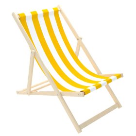 Plážové lehátko Pruhy - žluto-bílé, Chill Outdoor