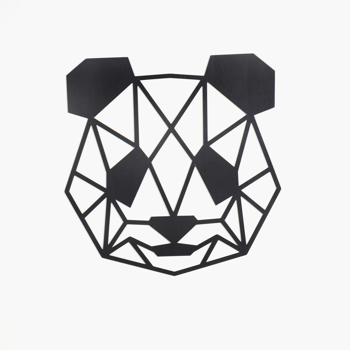 Dřevěný geometrický obraz - Panda - různé barvy - černá