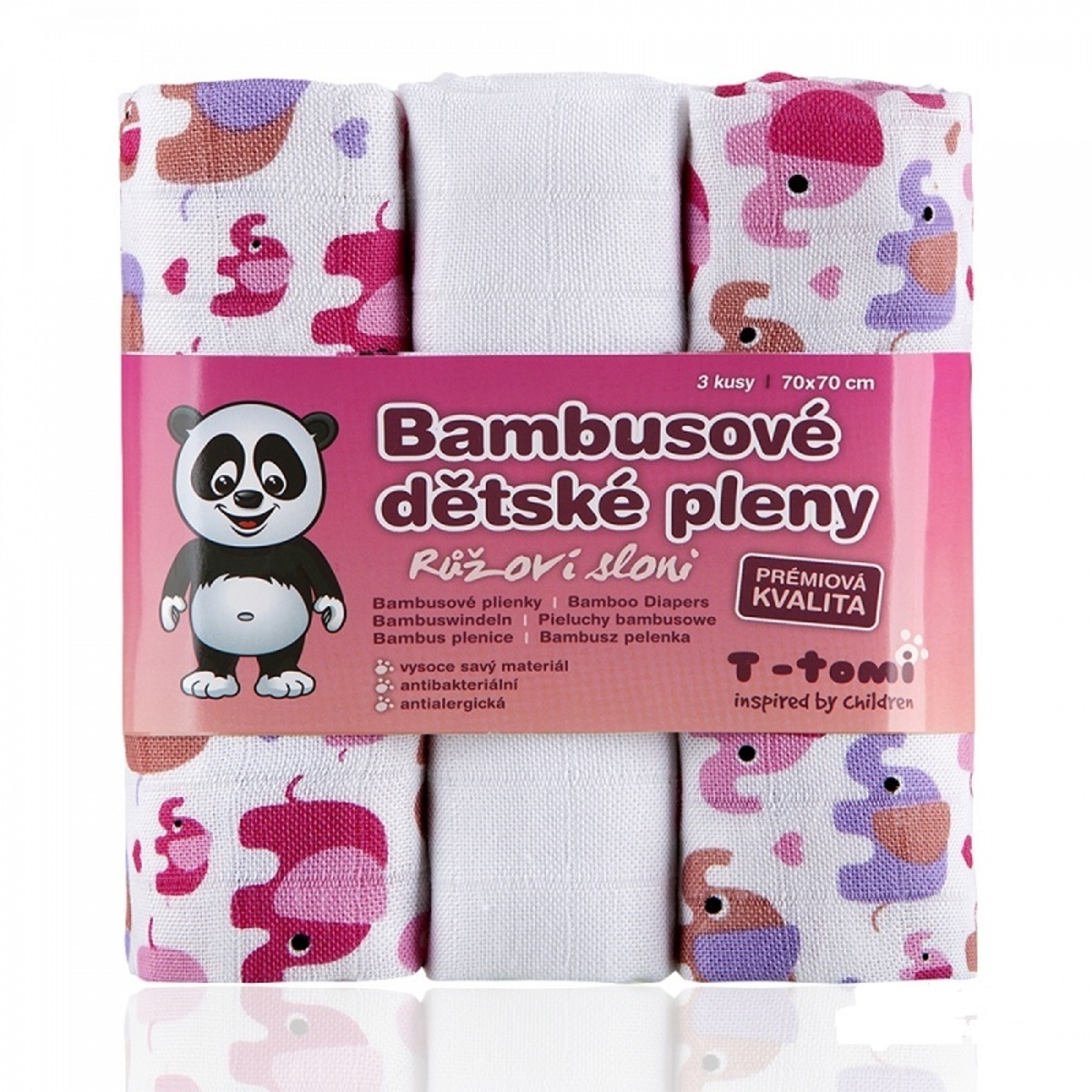Dětské bambusové pleny s potiskem ptáček