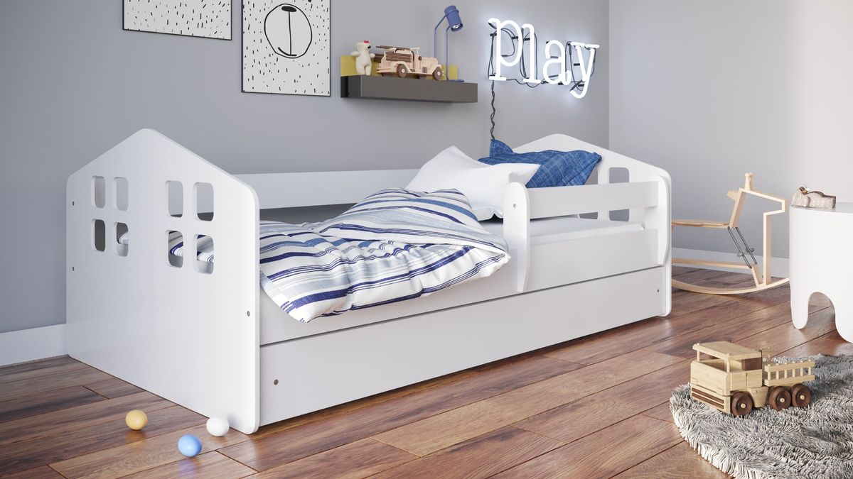 Dětská postel Bibi - bílá - postel bez úložného prostoru 160x80 cm