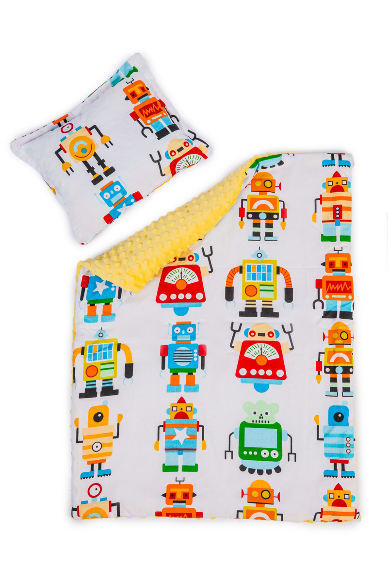 Dětská deka a polštář L Roboti