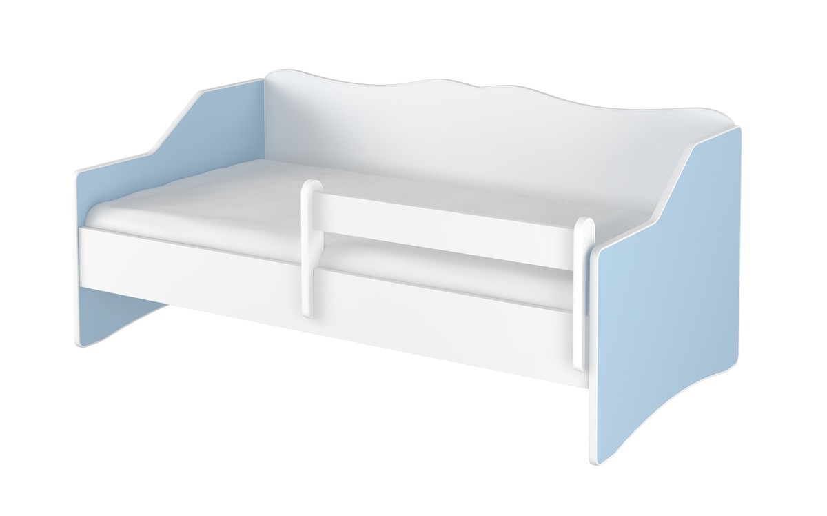Postel LULU modrá - postel + úložný prostor 180x80 cm