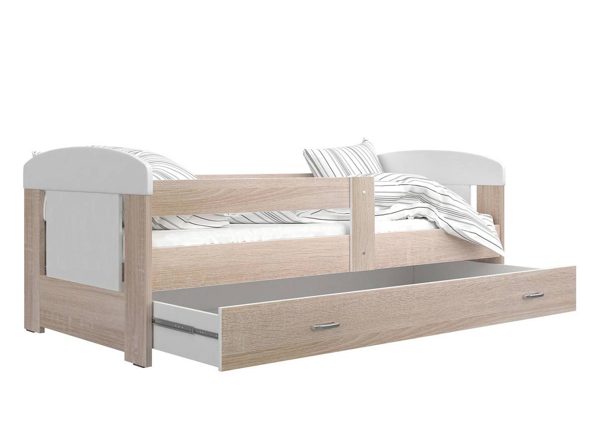 Dětská postel se zábranou Ourbaby Filip 160x80 cm přírodní