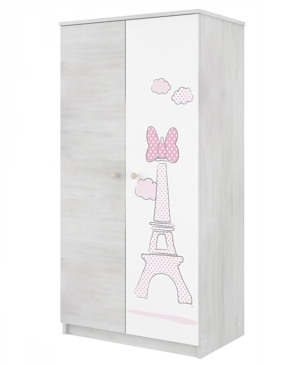 Šatní skříň Minnie Mouse v Paříži - dekor norská borovice wardrobe Paris