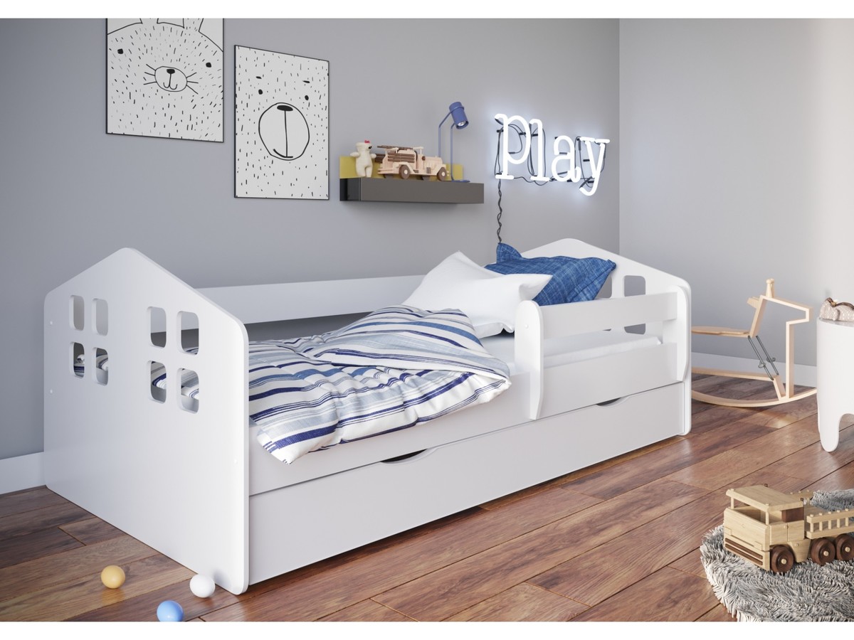 Dětská postel Bibi - bílá 160x80 cm postel bez úložného prostoru