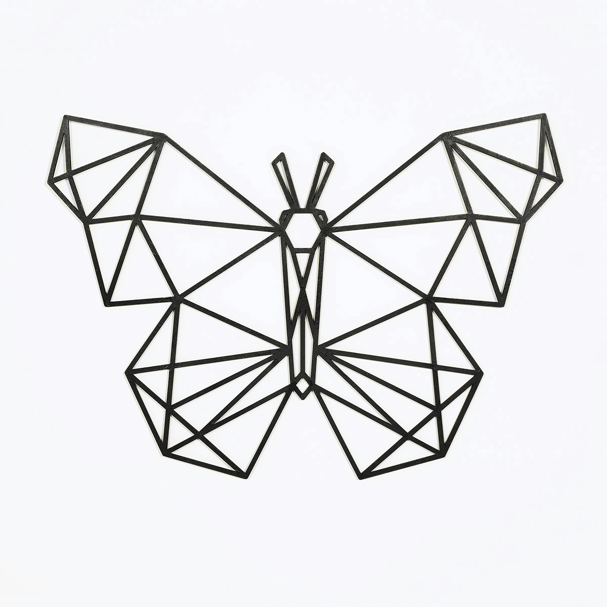 Dřevěný geometrický obraz - Motýl - různé barvy - černá
