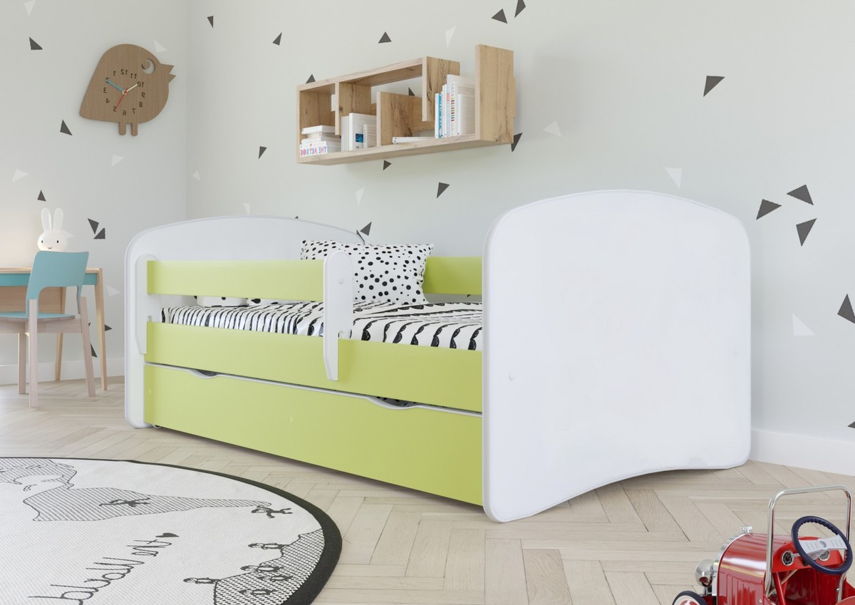 Dětská postel se zábranou Ourbaby Loki 160x70 cm zelená