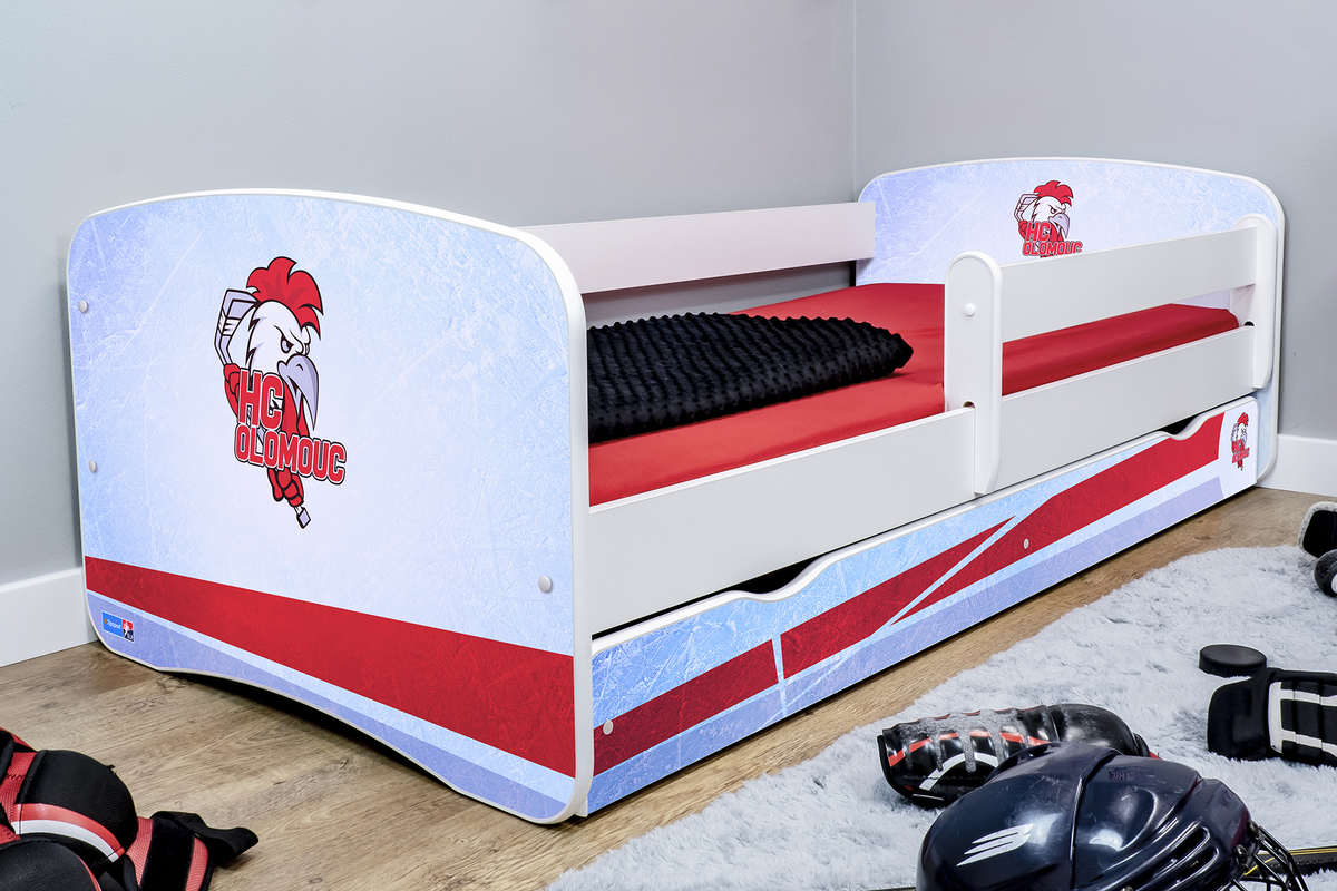 Dětská postel se zábranou Ourbaby 180x80 cm bílá