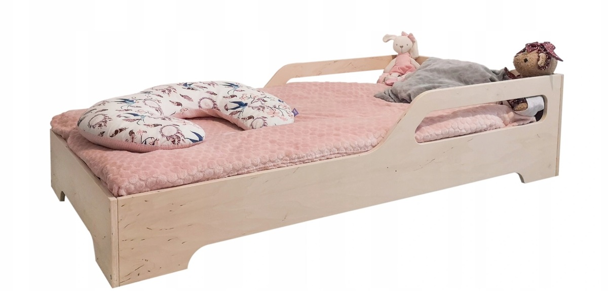 Dětská postel Crocodile 140x70 - přírodní