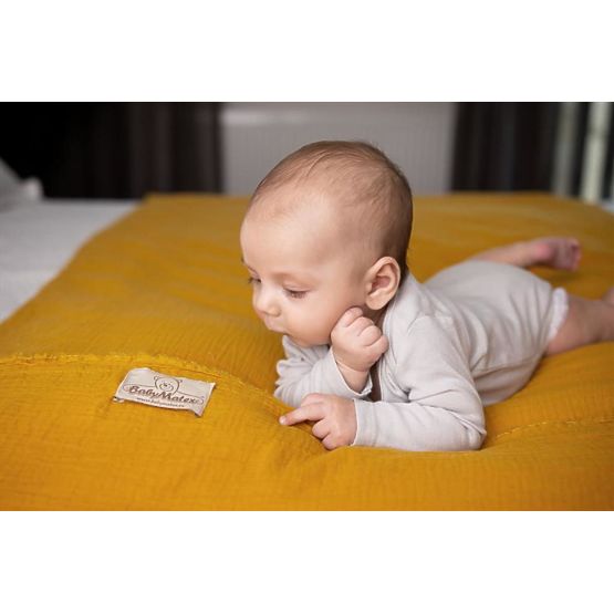 2-dílá sada mušelínového povlečení Heavens - hořčicová