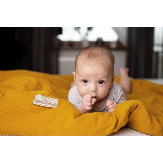 2-dílá sada mušelínového povlečení Heavens - hořčicová