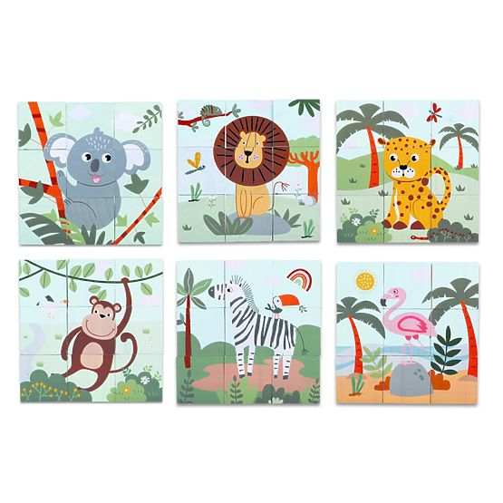 2Kids Toys Dřevěné kostky Safari