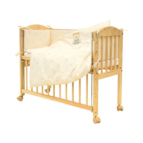 7dílná souprava do postýlky - Scarlett Baby - Méďa - béžová