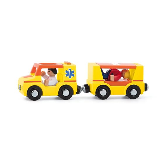 Ambulance s přívěsem a figurkami