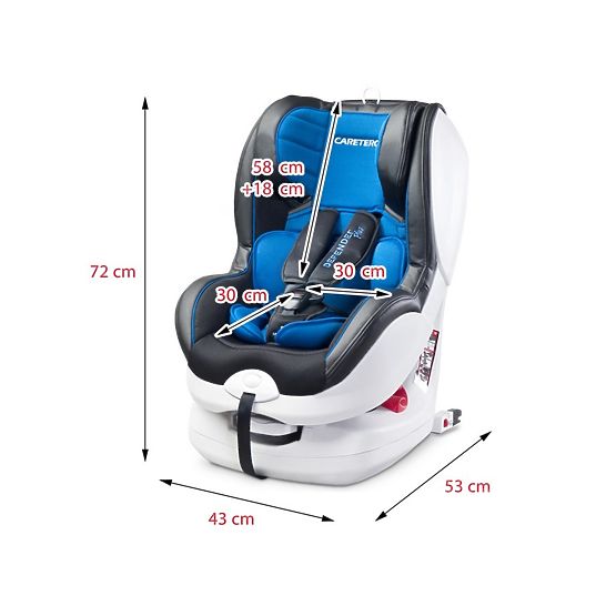Autosedačka CARETERO Defender Plus Isofix red 2016 Červená