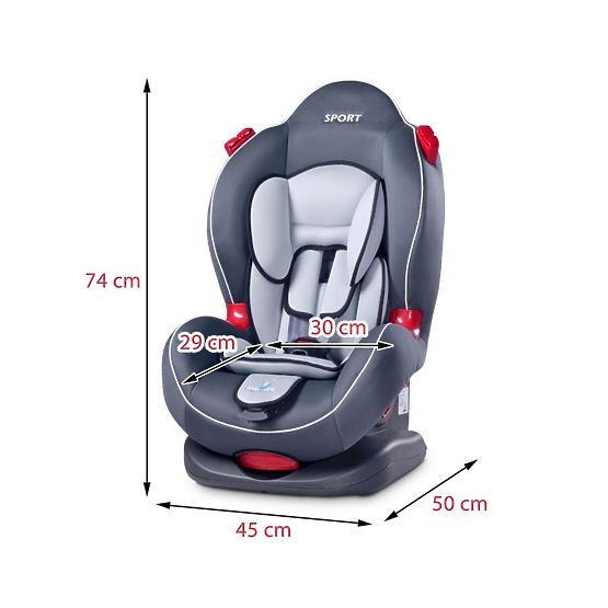 Autosedačka CARETERO Sport classic graphite 2016 Šedá