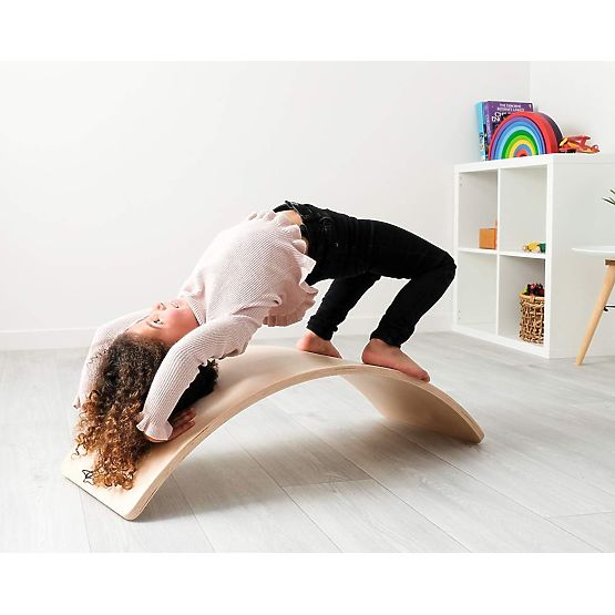 Balancovací deska pro děti dřevěná houpačka cvičení rovnováhy ECOTOYS