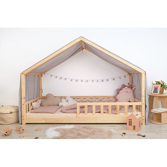 Baldachýn na domečkovou postel Leola Hip - šedá  