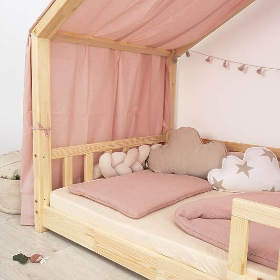Baldachýn na domečkovou postel Leola Hip - starorůžová   
