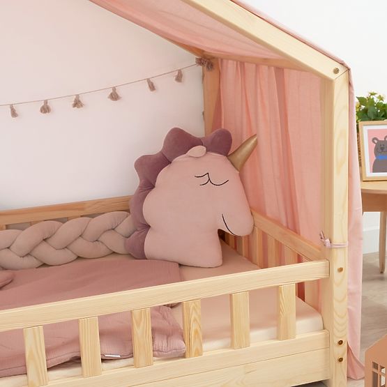 Baldachýn na domečkovou postel Leola Hip - starorůžová   
