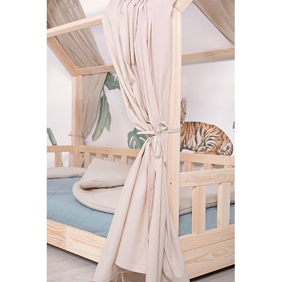 Baldachýn na domečkovou postel Tea - béžová   