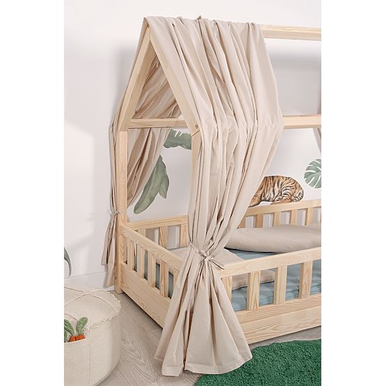 Baldachýn na domečkovou postel Tea - béžová   